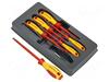 Elektrikute kruvikeerajate komplekt Knipex 002012V01, 6 tk, VDE 1000 V, punane/kollane