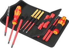 Elektrikute kruvikeerajate komplekt Wera Kraftform Kompakt VDE 18 Universal 2 Tool Finder, 18 tk, punane/kollane