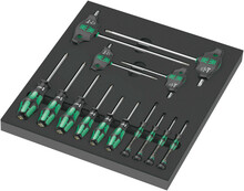Torx kruvikeerajate komplekt Wera 9712, TORX HF, 14 tk, must/hall