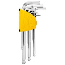 Pikkade kuuskantvõtmete komplekt Deli Tools EDL3088, 1,5-10 mm, hõbe