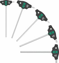 Kuuskantkruvikeerajate komplekt Wera 454/5 HF SHK Set 1, Hex-Plus, 5 tk, must/roheline