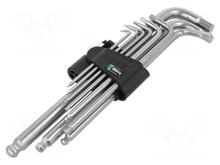 Kuuskantvõtmete komplekt Wera 3950/9 Hex-Plus Stainless, L-tüüp, 1,5-10 mm, 9 tk