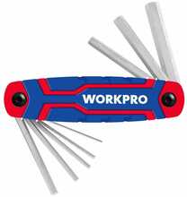 Kuuskantvõtmete komplekt Workpro, kokkupandav, 8 tk, 1,5-8 mm