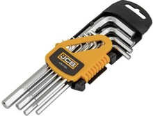 Kuuskantvõtmete komplekt JCB 5102L, 1,27-10 mm, 10 tk
