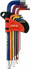 Kuuskantvõtmete komplekt Yato YT-05631, 1,5-10 mm, 9 tk