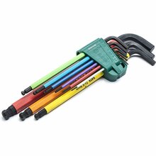 Kuuskantvõtmete komplekt SATA ST09101CHBSJ, 1,5-10 mm, 9 tk, värviline