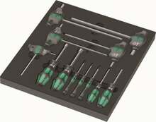 Kuuskantkruvikeerajate komplekt Wera 9713 HEX-plus, 12 tk, must/hall
