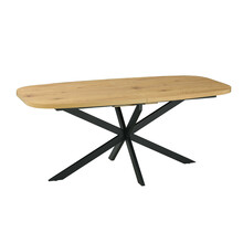 Söögilaud Home4You Ramona, 180/220 x 90 x 75 cm, pruun, hele puit