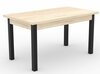 Söögilaud ADRK Furniture Rodos 81, 140 - 180 x 80 x 76 cm, pruun/must