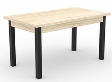 Söögilaud ADRK Furniture Rodos 81, 140 - 180 x 80 x 76 cm, pruun/must