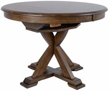 Söögilaud Home4you James, 106 - 152 x 106 x 76 cm, rustikaalne tamm, pruun