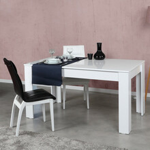 Söögilaud Kalune Design Oblo, 130 - 170 x 80 x 78 cm, valge