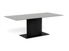 Söögilaud Actona Marbella Anista, 200 x 100 x 75,5 cm, keraamiline plaat hall, terasest alus must