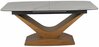 Söögilaud Signal Meble Dolce, 180-240 x 95 x 76 cm, valge/pruun