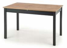 Pikendatav laud Halmar Greg, 124 - 168 cm x 74 cm x 75 cm, tamm/must