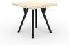 Söögilaud ADRK Furniture Rodos 83, 80 x 80 x 76 cm, must/sonoma tamm