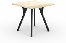 Söögilaud ADRK Furniture Rodos 83, 80 x 80 x 76 cm, must/sonoma tamm