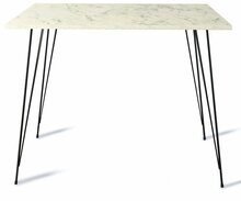 Söögilaud Kalune Design Sandalf, 90 x 90 x 75 cm, valge/hall