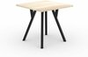 Söögilaud ADRK Furniture Rodos 84, 80 x 80 x 76 cm, must/sonoma tamm