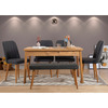 Söögitoakomplekt Kalune Design Costa 1053 - 2 A, mänd/antratsiit, 6 osa