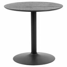 Söögilaud Home4you Ibiza, D80 x H75 cm, must