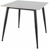 Söögilaud Signal Rion RIONBC80, 80 x 80 x 76 cm, valge marmor/must