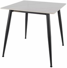 Söögilaud Signal Rion RIONBC80, 80 x 80 x 76 cm, valge marmor/must