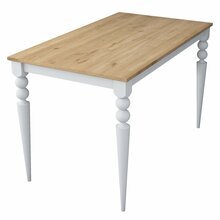 Söögilaud Kalune Design JA104, 120 x 70 x 73.8 cm, valge/pähkel