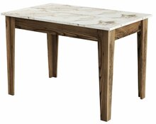 Söögilaud Kalune Design Kiev 506, 72 x 110 x 75 cm, valge/hall/pähkel