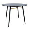 Söögilaud Home4you Luxembourg, D100 x H75 cm, must