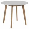 Söögilaud Home4you Raven, 90 x 76 cm, pruun/valge, lauaplaat MDF, jalad kask