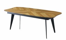 Söögilaud Kalune Design LR 951, 102 x 206 x 77 cm, tamm/must