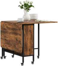 Kokkupandav söögilaud HOMCOM, 130 x 80 x 74 cm, 6-le, Rustic-pruun