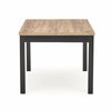 Pikendatav söögilaud Halmar Tiago Square, 90 - 125 x 90 x 77 cm, tamm/must