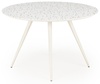 Söögilaud Halmar Aramis, 120 x 120 x 76 cm, valge/must