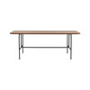 Söögilaud Venture Design Uno, 75 x 200 x 90 cm, must/pähkel