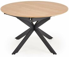 Söögilaud Halmar Acord, 120-200 x 75 cm, tamm/must
