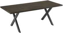 Söögilaud Home4you Rowan, 200 x 90 x 75 cm, suitsutamm/must