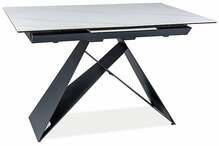 Laiendatav söögilaud Signal Meble Westin SC, 120 - 160 x 90 cm, valge/must