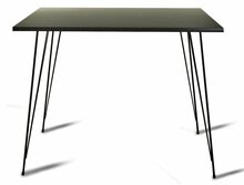 Söögilaud Kalune Design Sandalf, 90 x 90 x 75 cm, valge/must