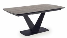 Pikendatav söögilaud Halmar Vinston, 180 - 230 x 95 x 76 cm, must/hall