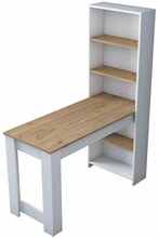 Söögilaud Kalune Design JA102, 120 x 53.8 x 153.6 cm, valge/pähkel