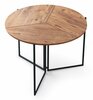 Söögilaud Kalune Design Yaprak 1201, 100 x 100 x 72 cm, pruun/must