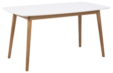 Söögilaud Actona Nagano, 150 x 80 x 75,5 cm, valge/pruun