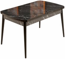 Pikendatav söögilaud Kalune Design Bendir, 132 - 170 cm x 76.5 cm x 79 cm, must