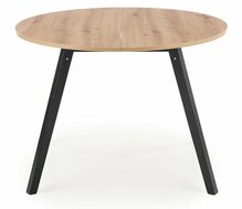 Pikendatav söögilaud Halmar Ruben, 102 - 142 x 102 x 73.6 cm, tamm/must