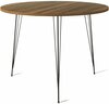 Söögilaud Kalune Design Sandalf, 90 x 90 x 75 cm, must/pähkel