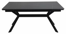 Söögilaud Signal Meble Imperia 160, 160-220 x 90 x 76 cm, must
