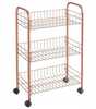 Ratastel käru Metaltex, 41 x 63 x 23 cm, vask, 3 riiuliga