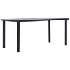 Söögilaud Soduinamams, 160 x 80 x 75 cm, must ja betoonhall, MDF